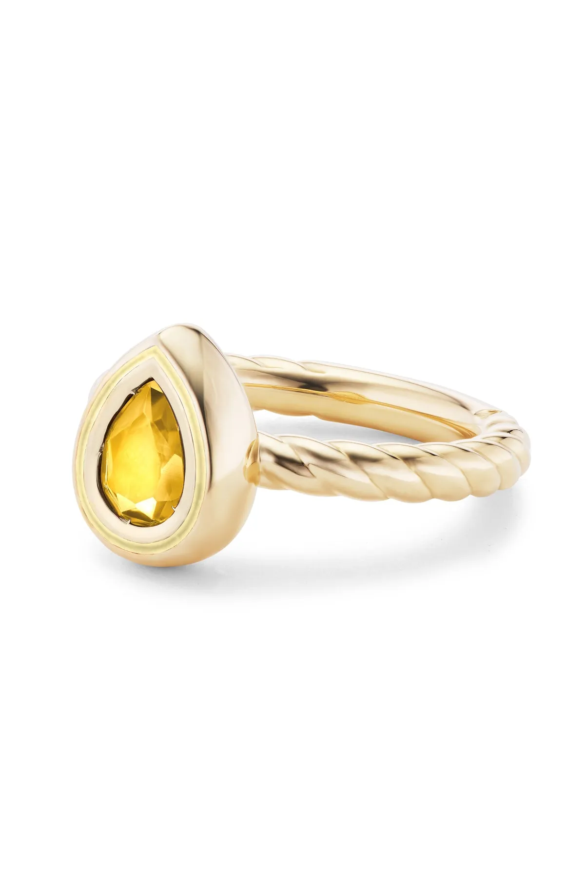 Madison Pear Bezel Stack Ring