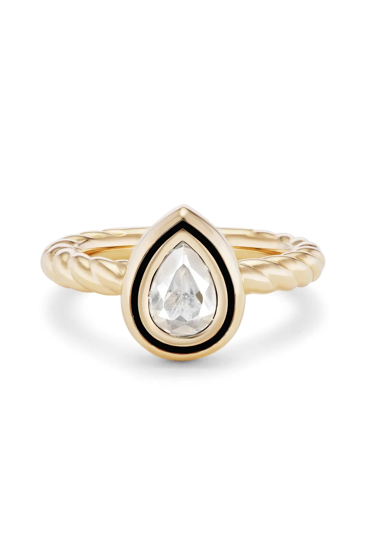 Madison Pear Bezel Stack Ring