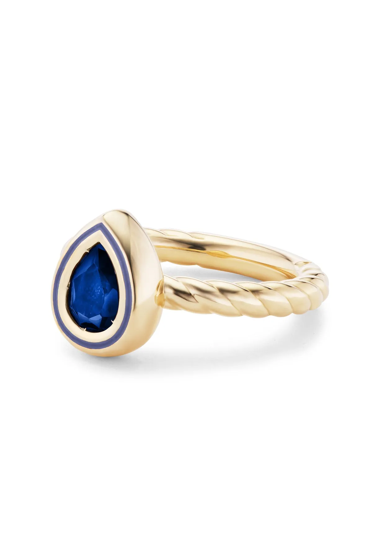 Madison Pear Bezel Stack Ring