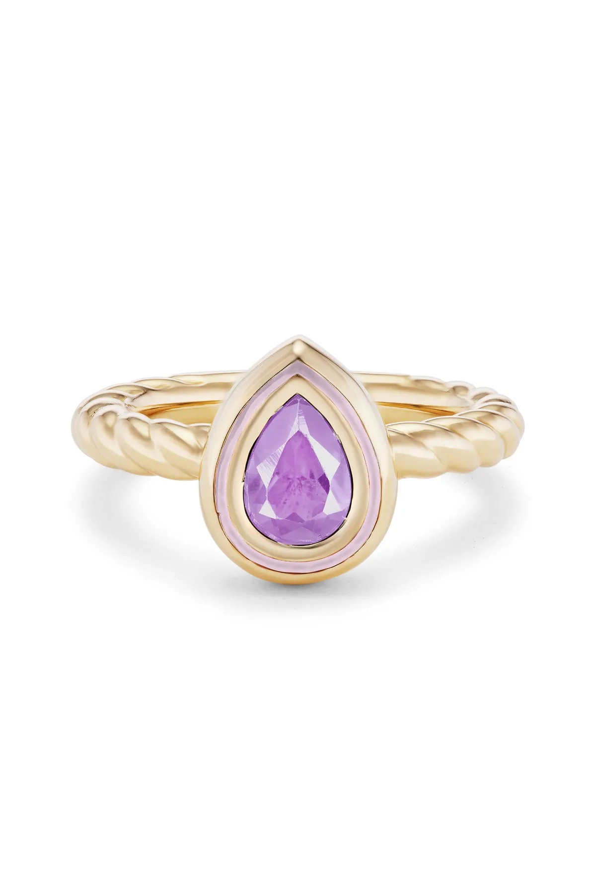 Madison Pear Bezel Stack Ring