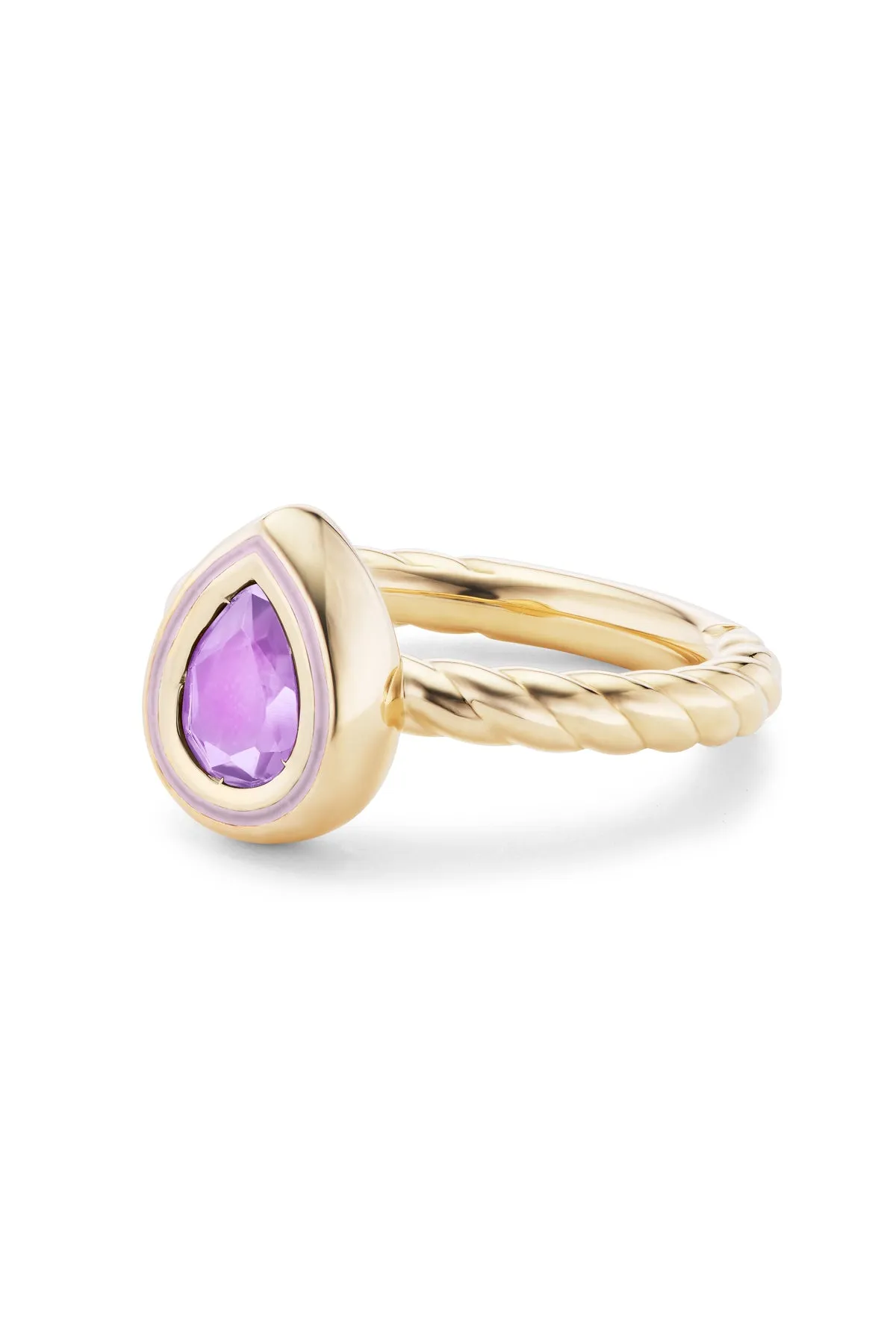 Madison Pear Bezel Stack Ring