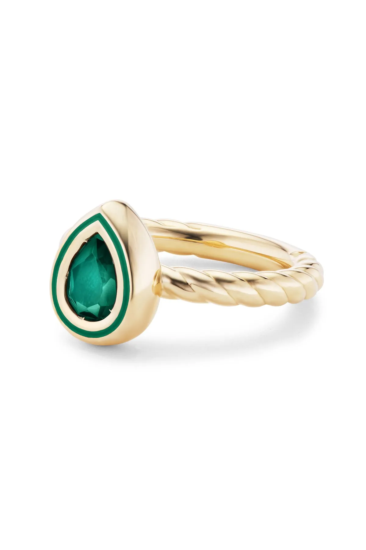 Madison Pear Bezel Stack Ring