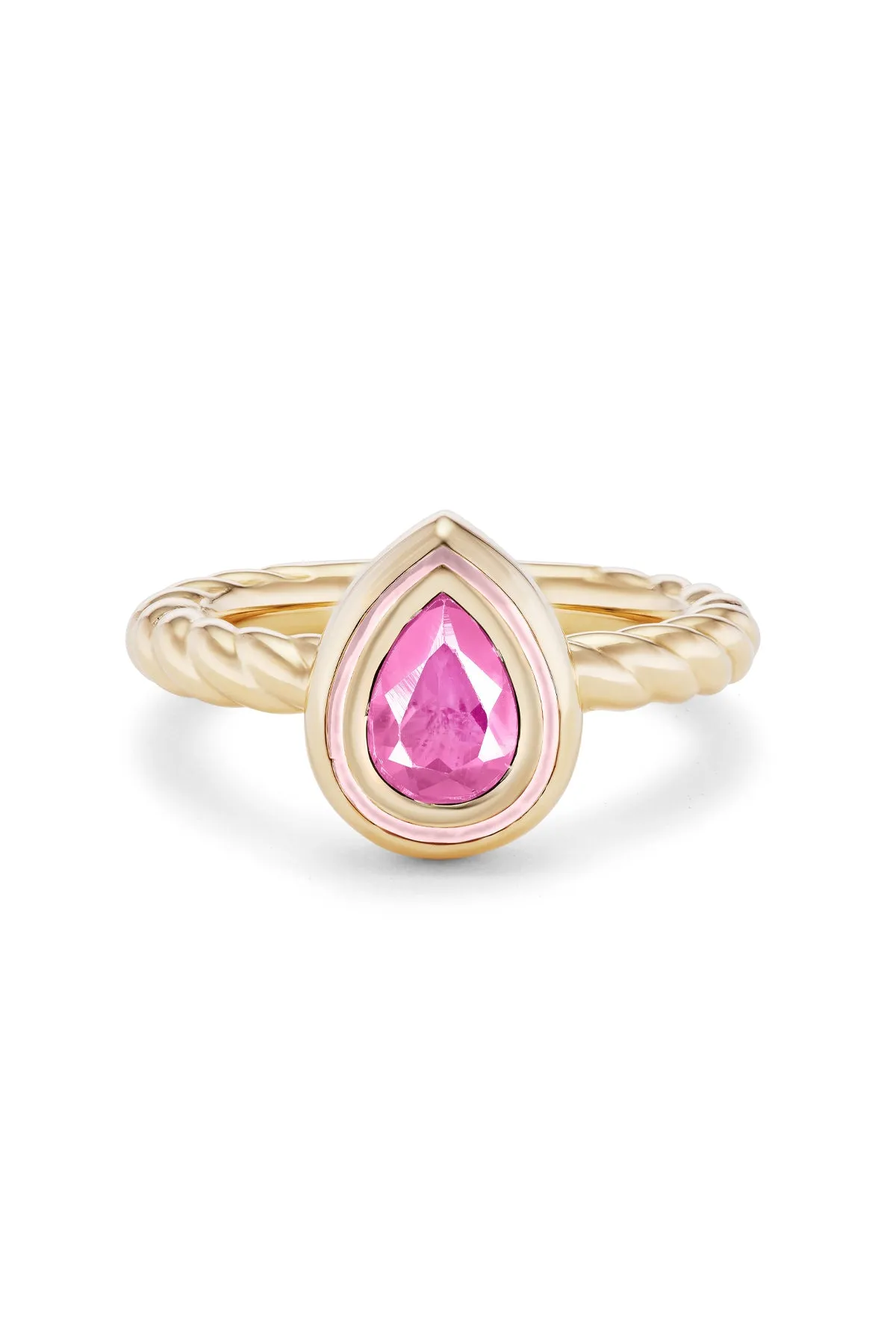 Madison Pear Bezel Stack Ring