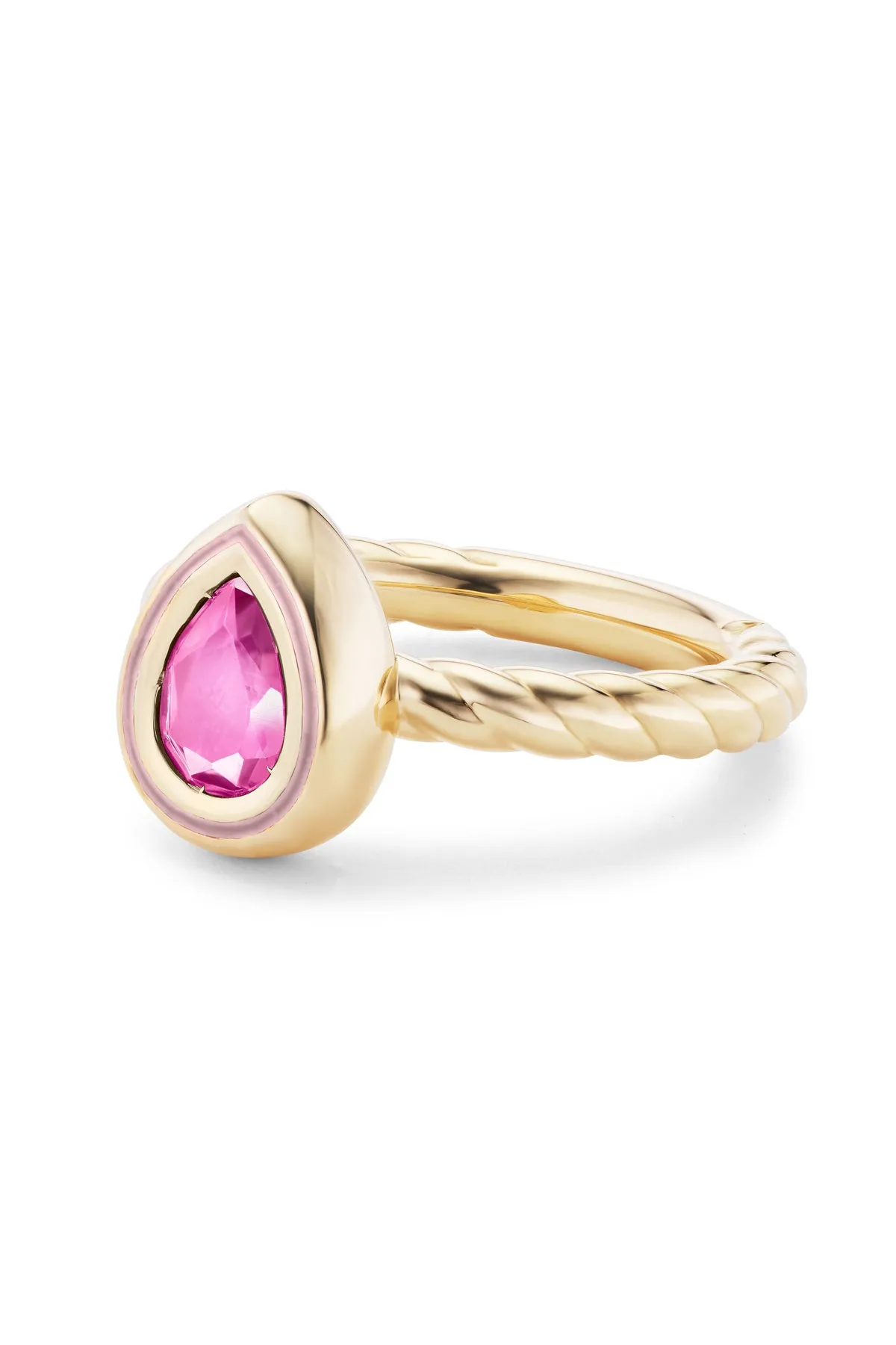 Madison Pear Bezel Stack Ring