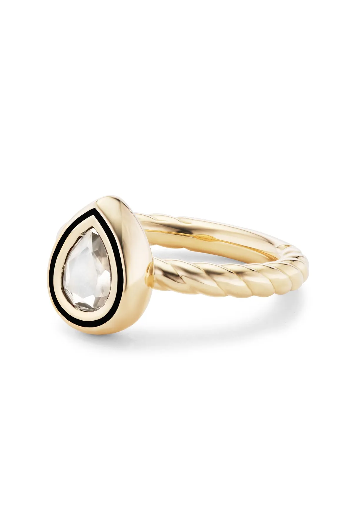 Madison Pear Bezel Stack Ring