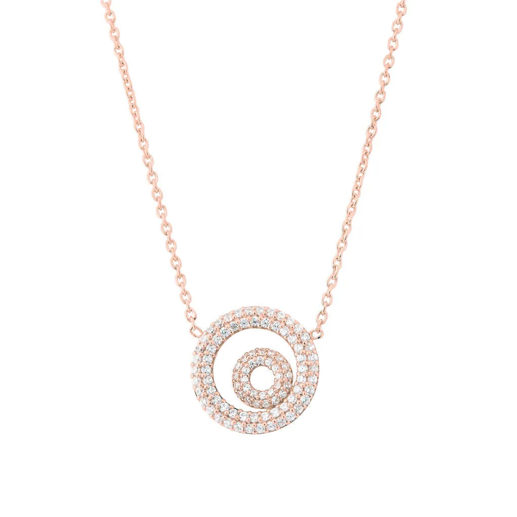Matin 18K Rosegold Necklace w. 93 Diamonds