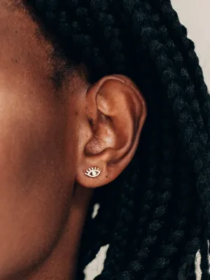 Mel Soldera Evil Eye Lash Studs