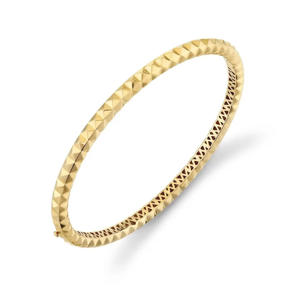Michael M 14K Yellow Gold Men's Tetra 3D Fashion Bracelet BR407M