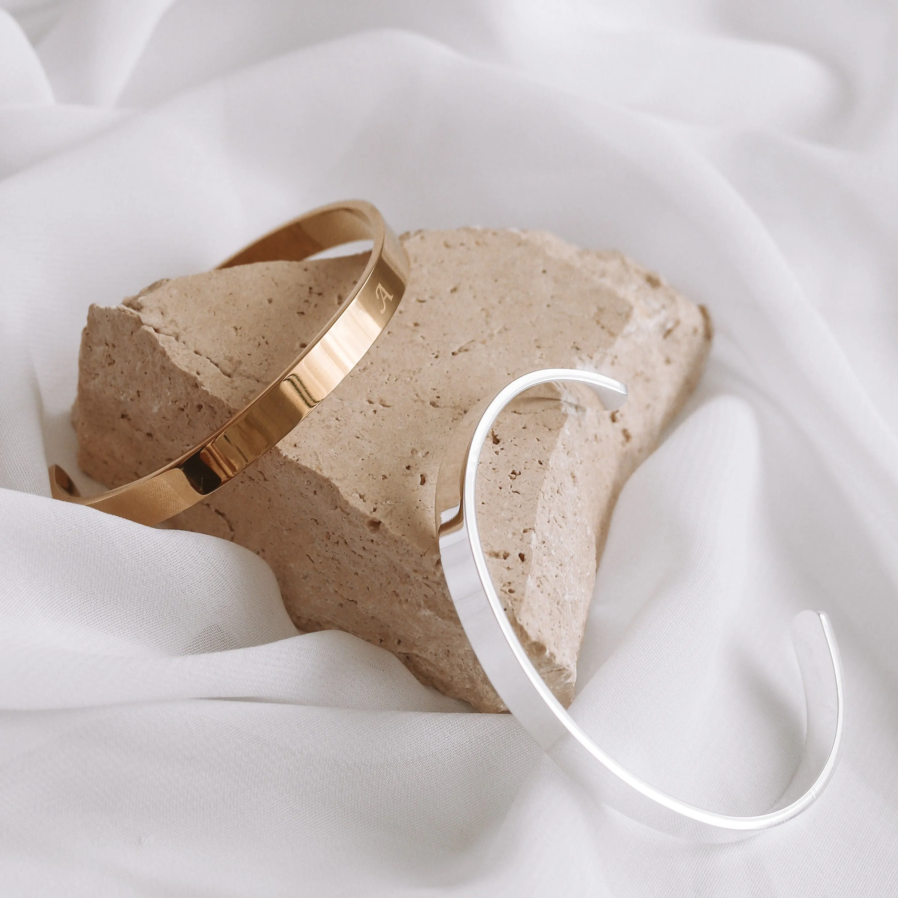 Millie - Stainless Steel Engraved Bangle