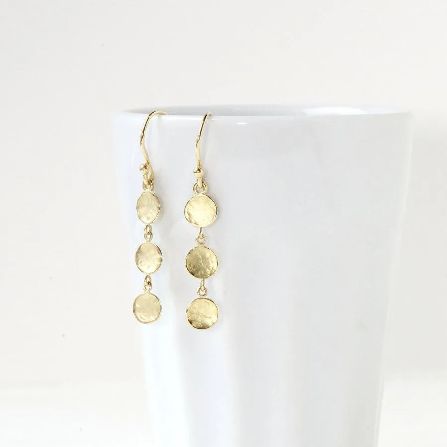 Mini 3 Disc Earrings