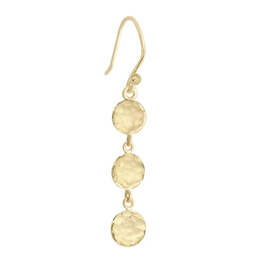 Mini 3 Disc Earrings