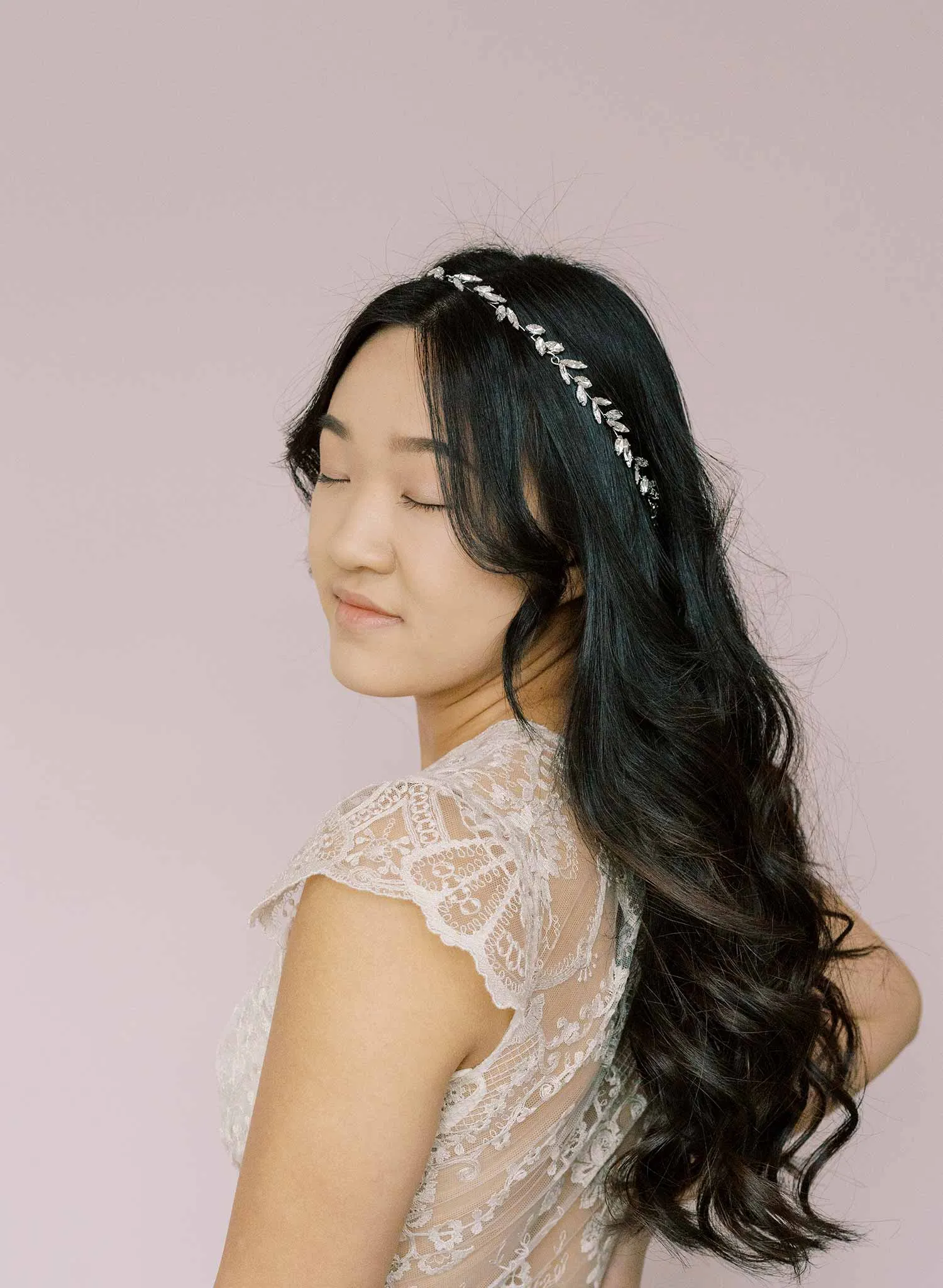 Modern bridal crystal circlet - Style #2144