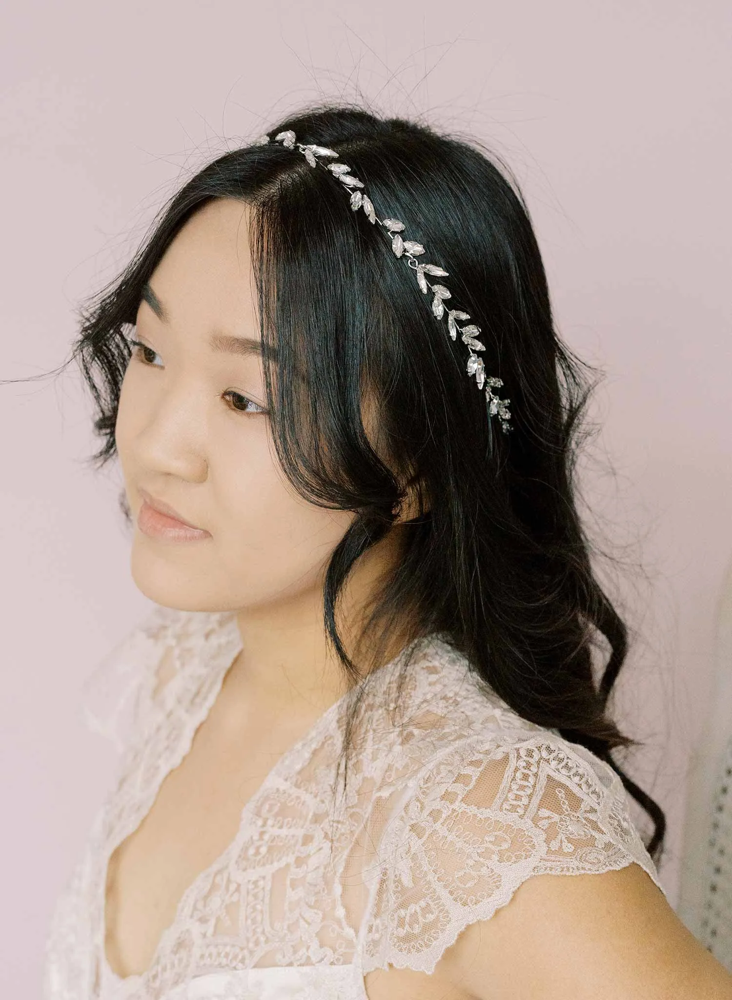 Modern bridal crystal circlet - Style #2144
