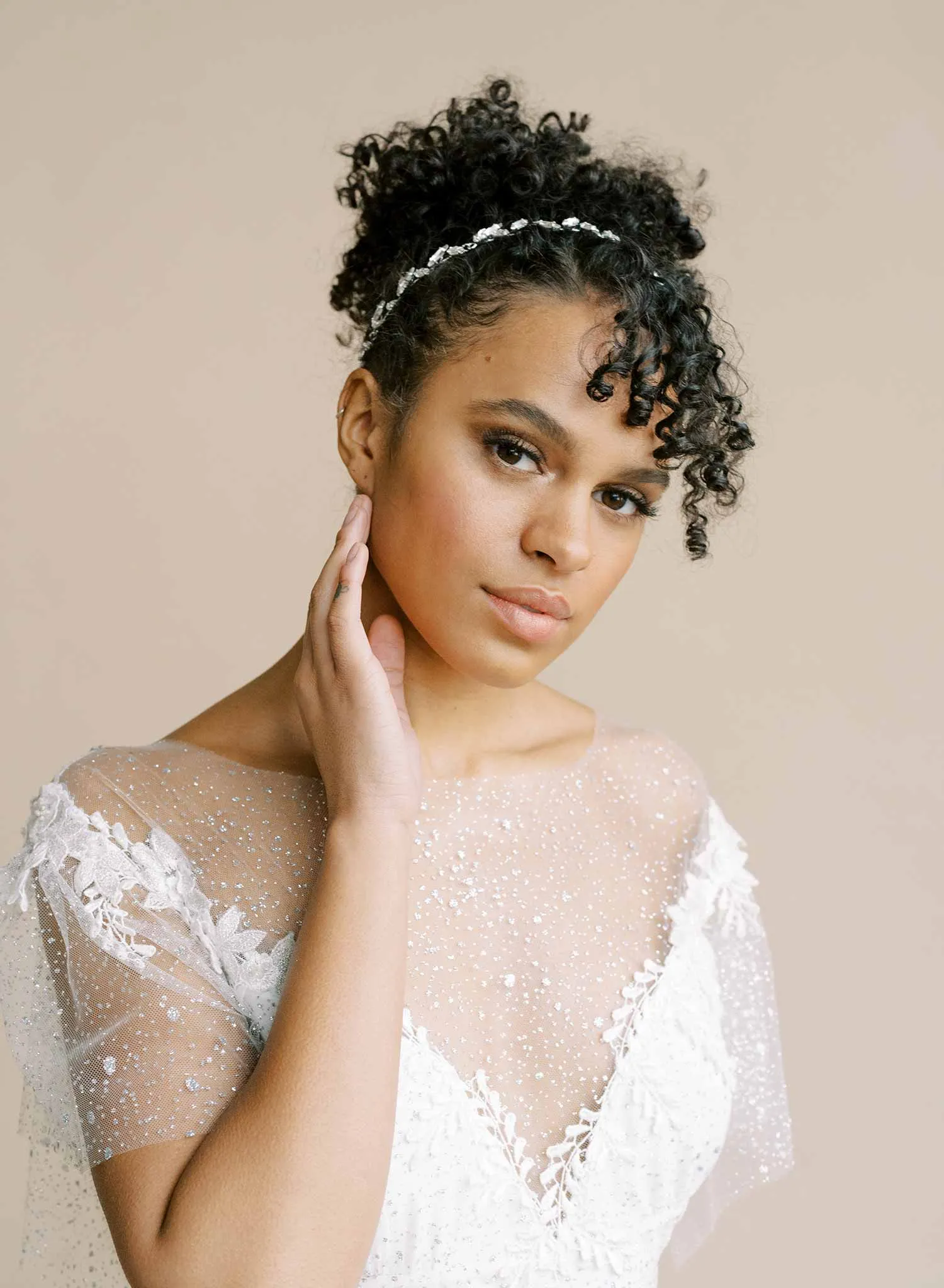 Modern bridal crystal circlet - Style #2144