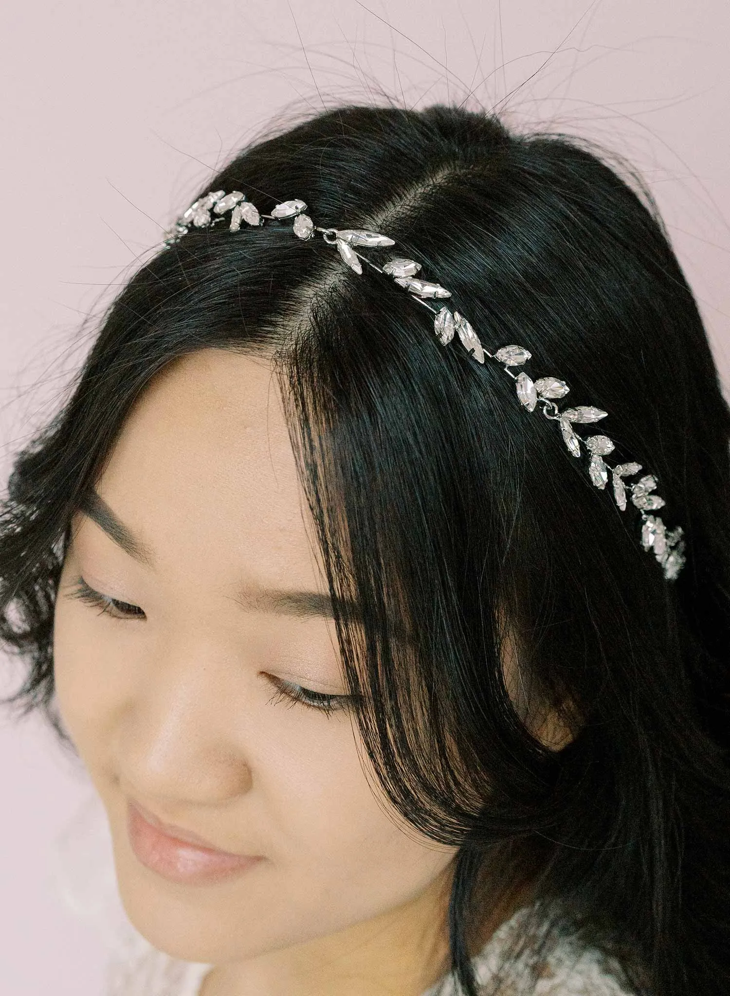 Modern bridal crystal circlet - Style #2144
