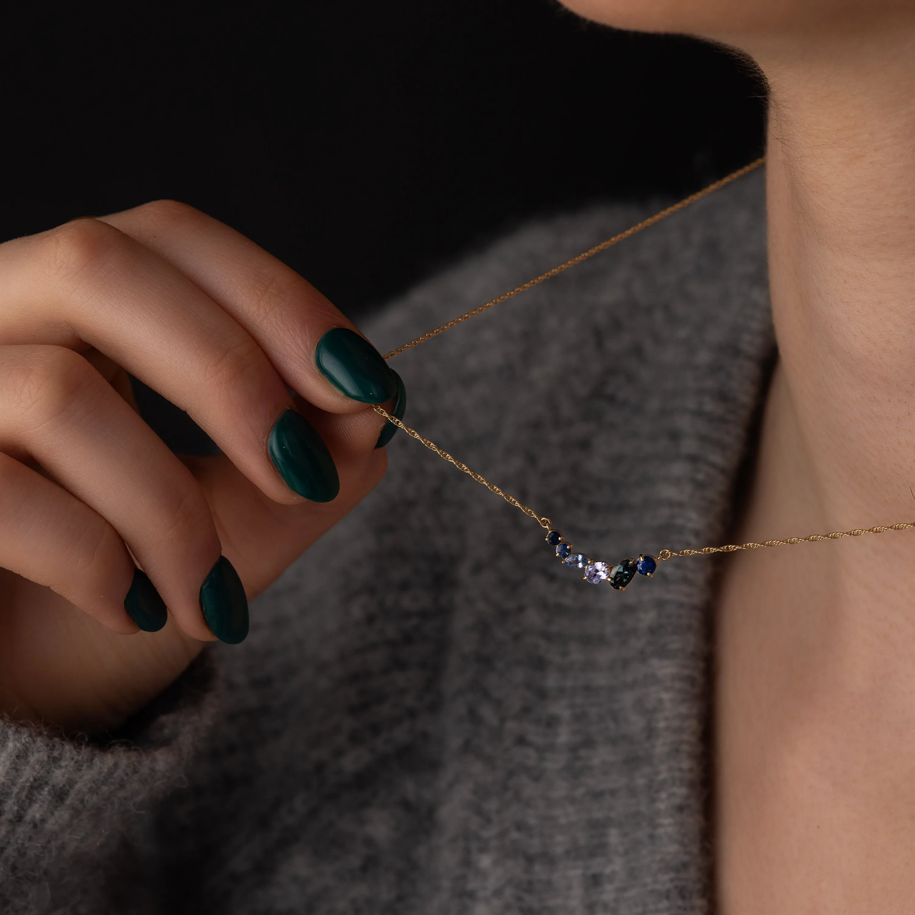 Mountain Spring Necklace in Sapphire