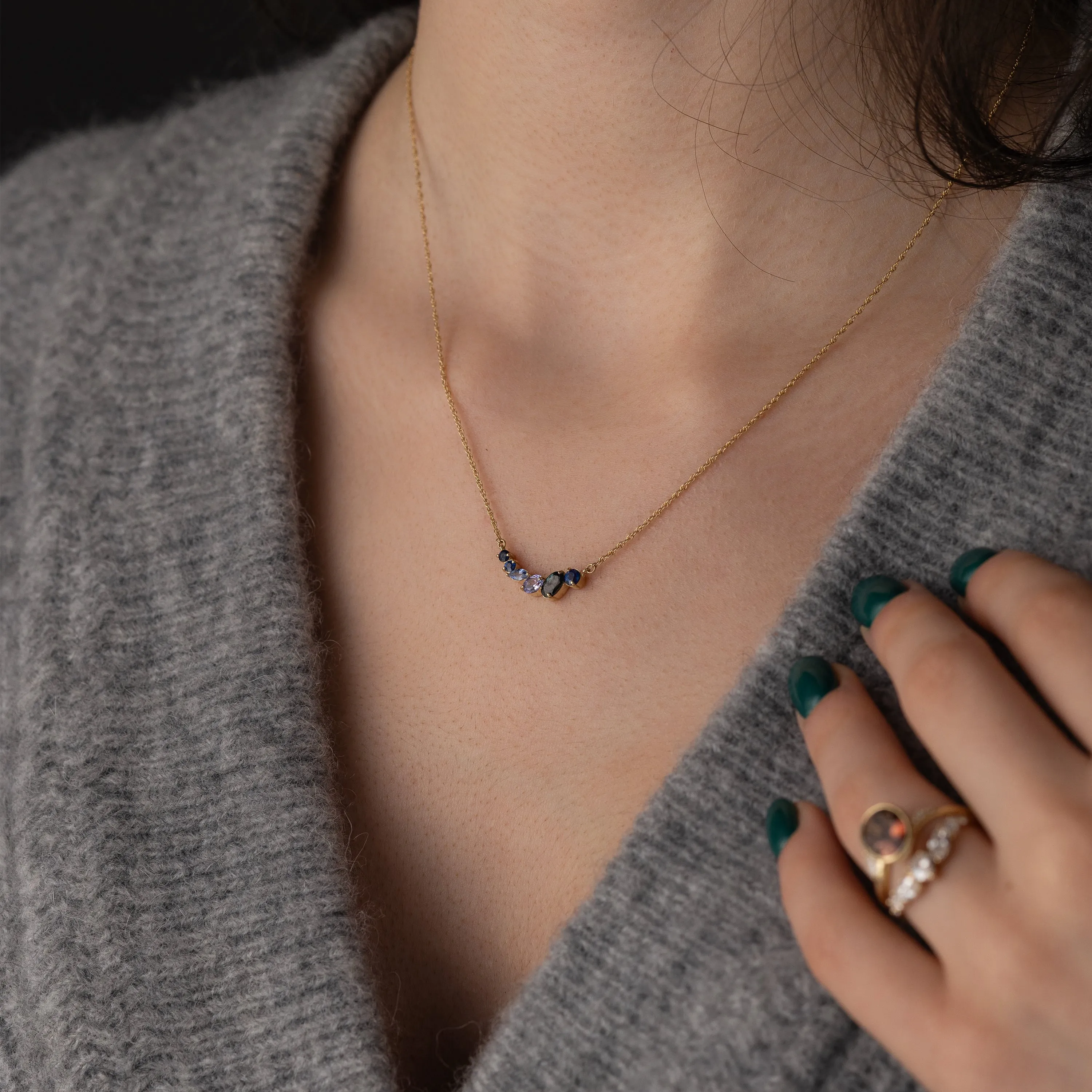 Mountain Spring Necklace in Sapphire