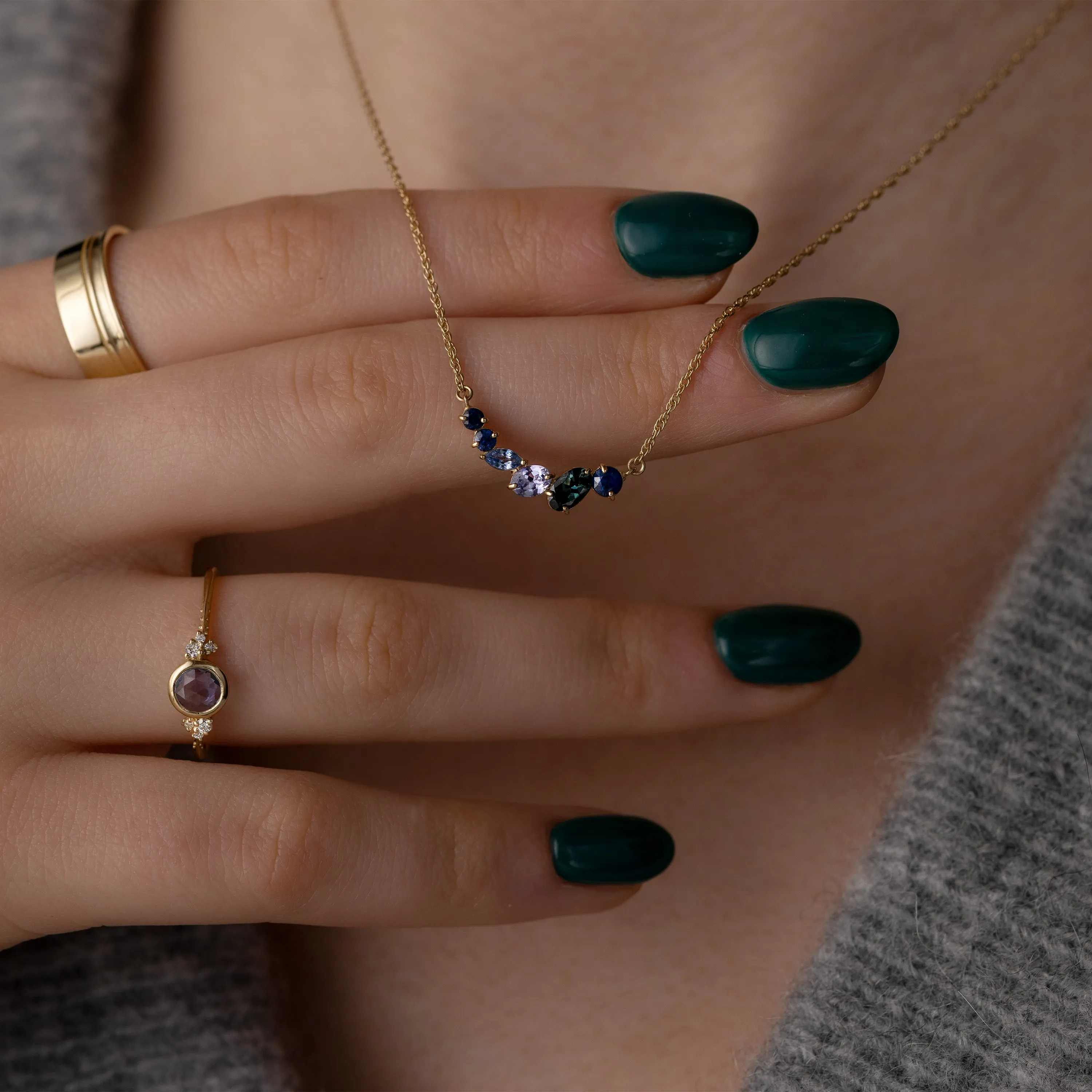Mountain Spring Necklace in Sapphire