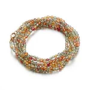 Multi-Colored Sapphire Wrap Bracelet