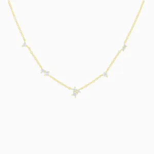 Multi Diamond Cluster Necklace