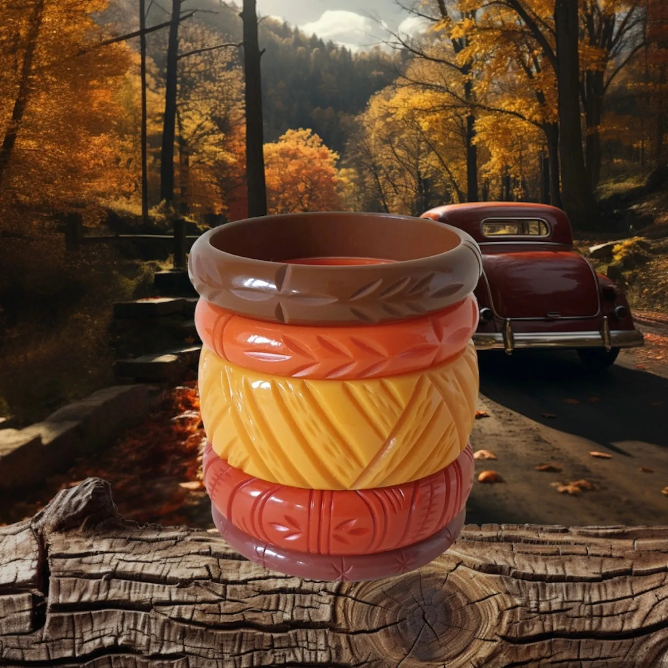Mustard Wide Hawaii Bangle