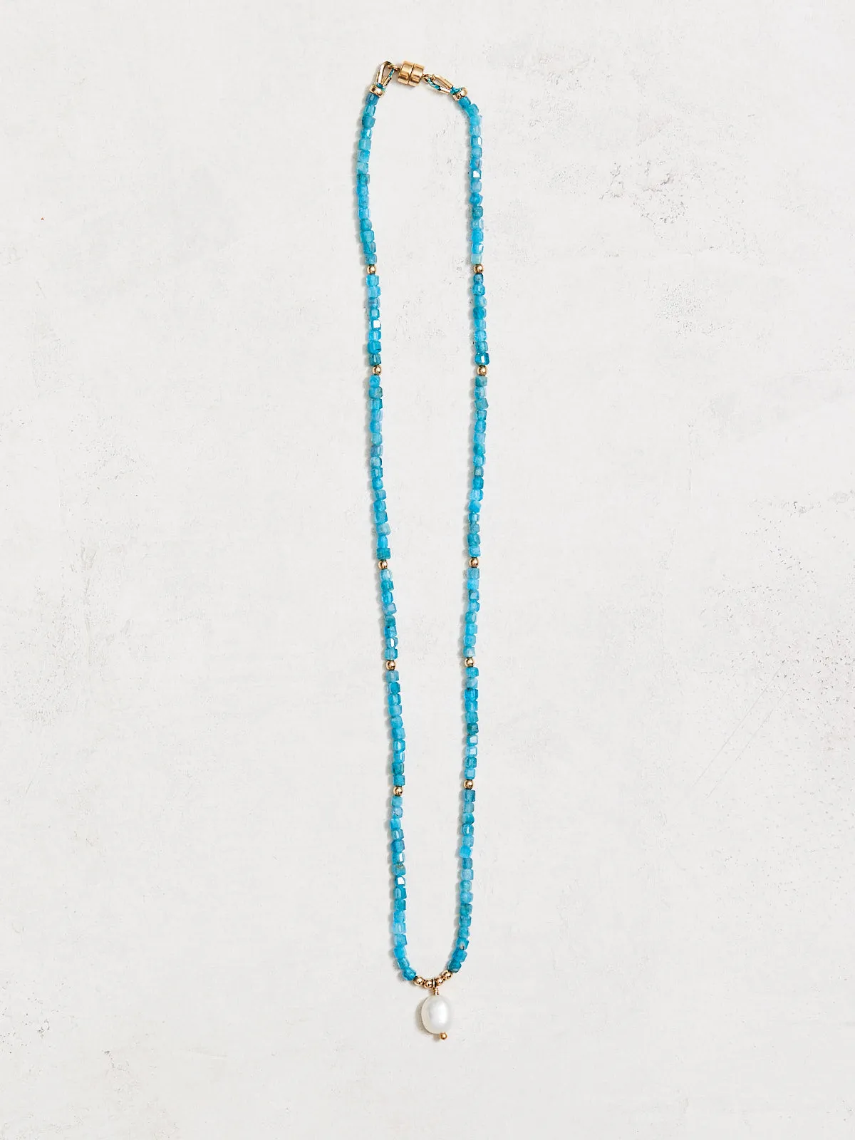 Neon Apatite & Pearl Necklace