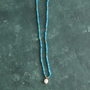 Neon Apatite & Pearl Necklace