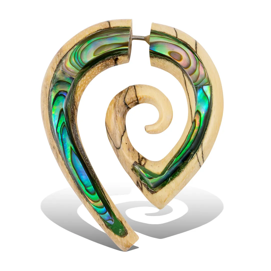 Nexus Spirals - Wood with Abalone