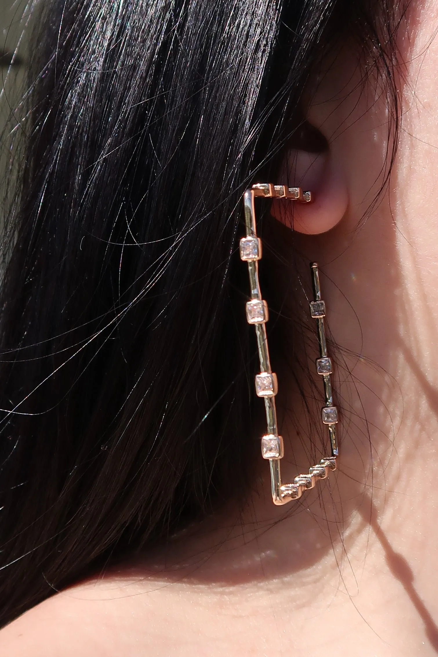 Nolita 316L Stainless Steel Crystal Hoop Earrings