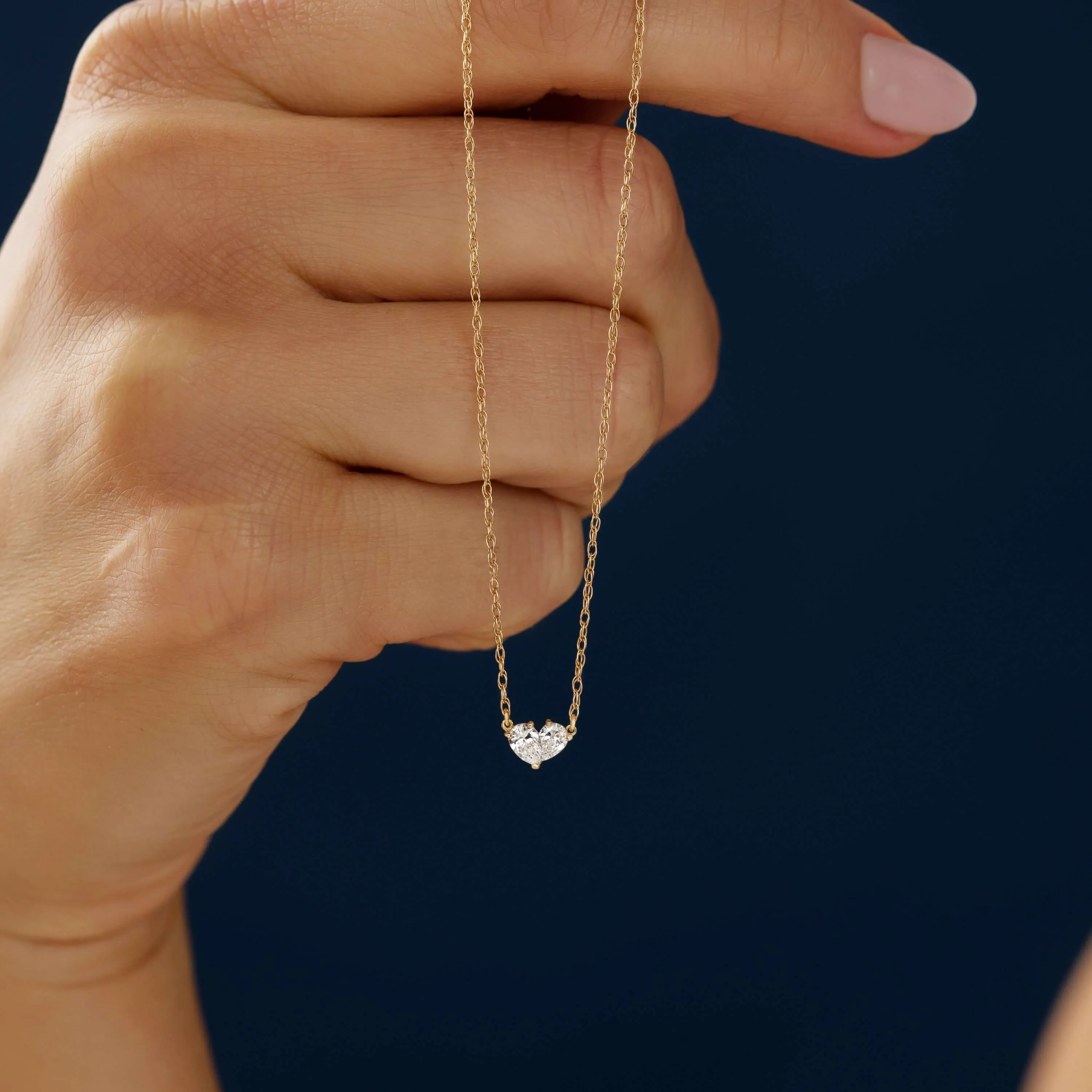 Overlap Heart Necklace - In Stock