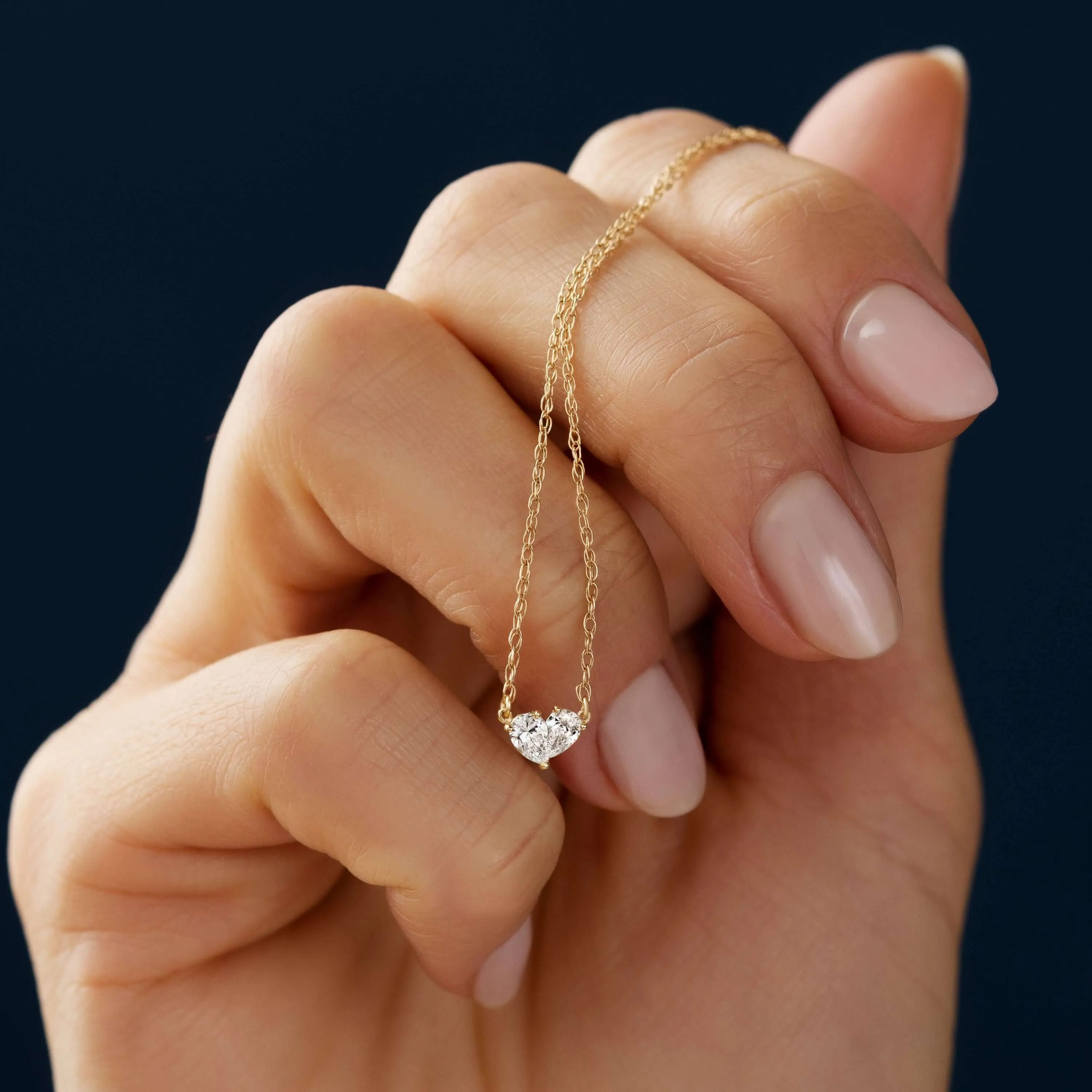 Overlap Heart Necklace - In Stock