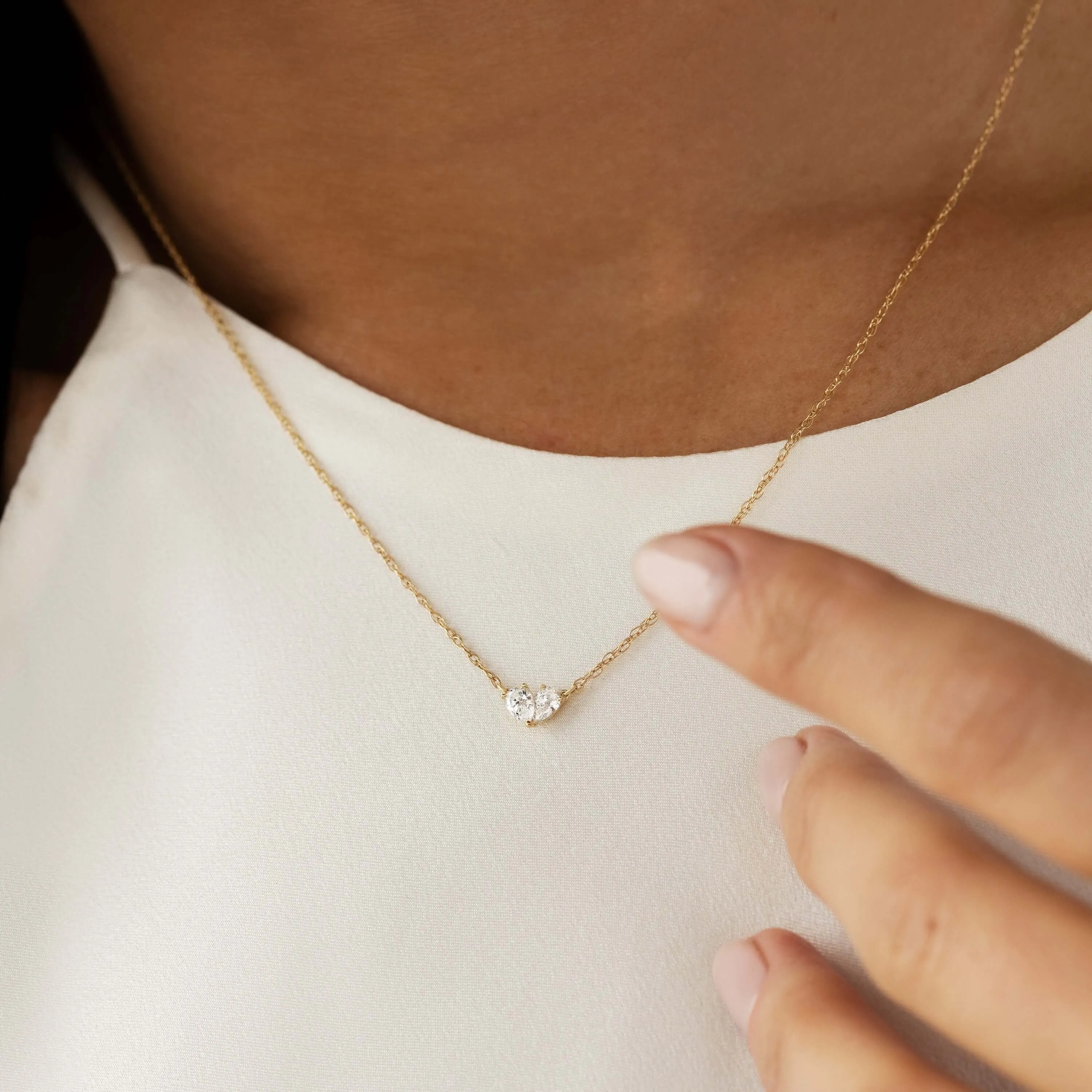 Overlap Heart Necklace - In Stock