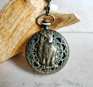 Owl Pocket Watch Mechanical