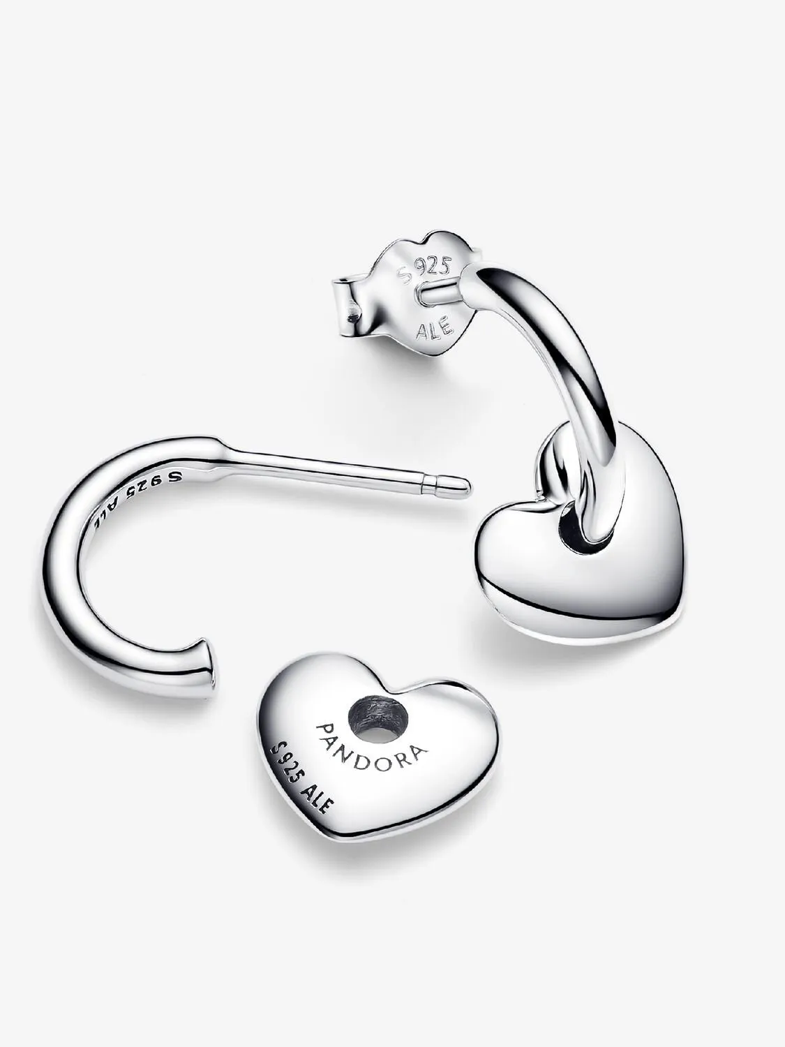 Pandora Heart Open Hoop Earrings