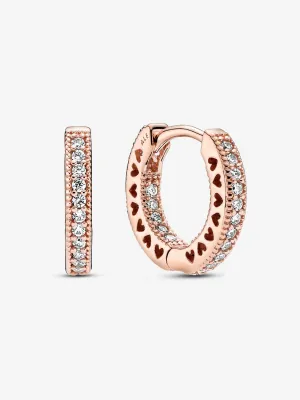 Pandora Pav?? Heart Hoop Earrings