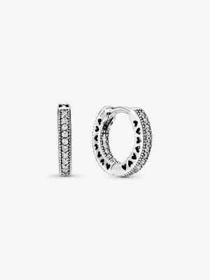 Pandora Pav?? Heart Hoop Earrings