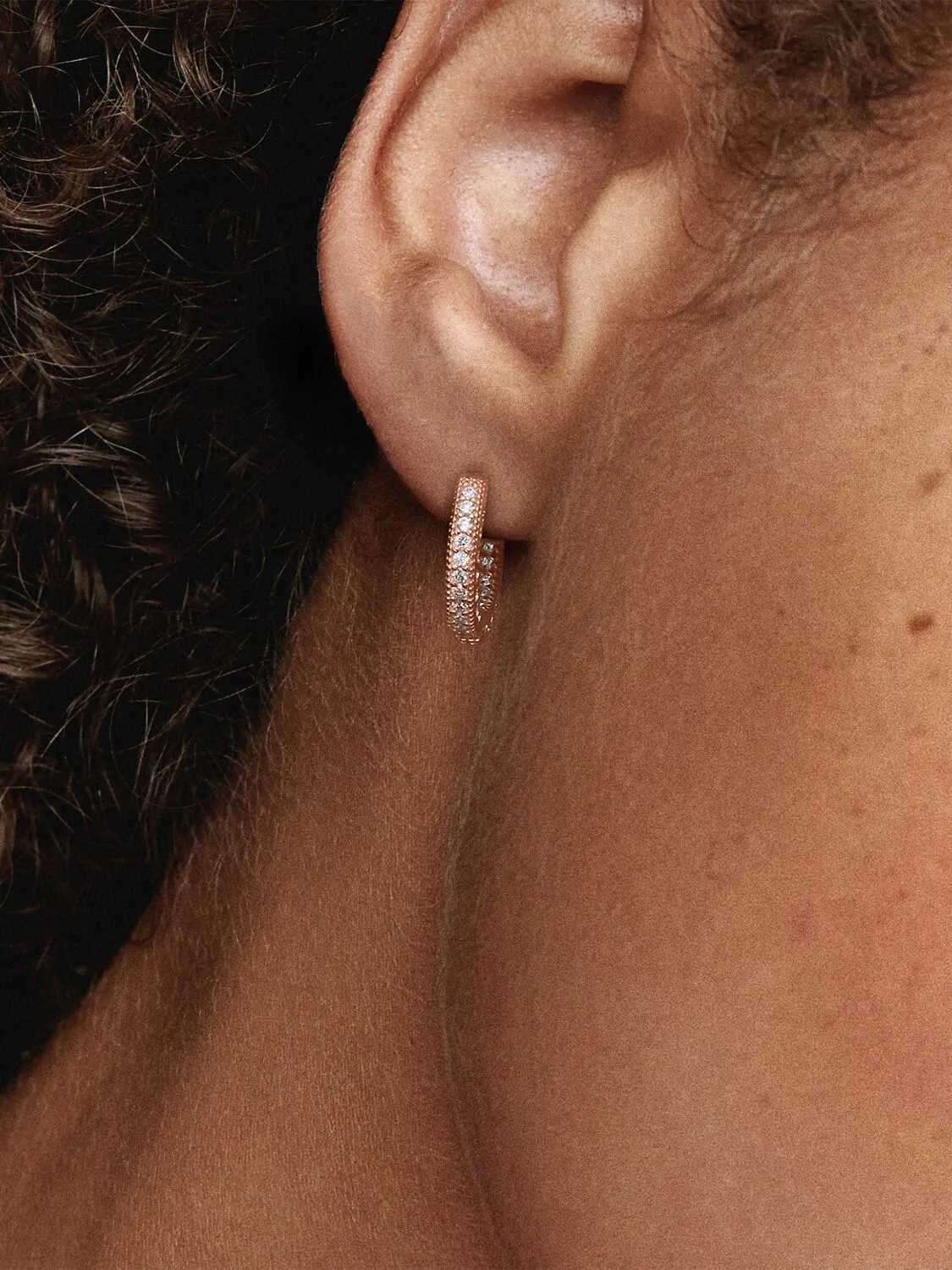 Pandora Pav?? Heart Hoop Earrings
