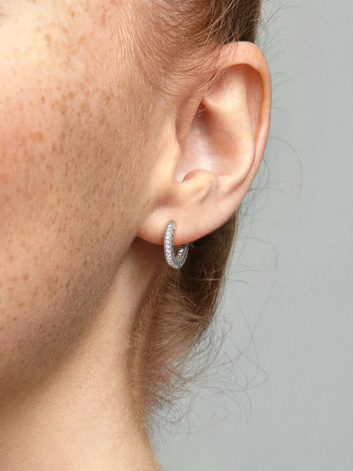 Pandora Pav?? Heart Hoop Earrings