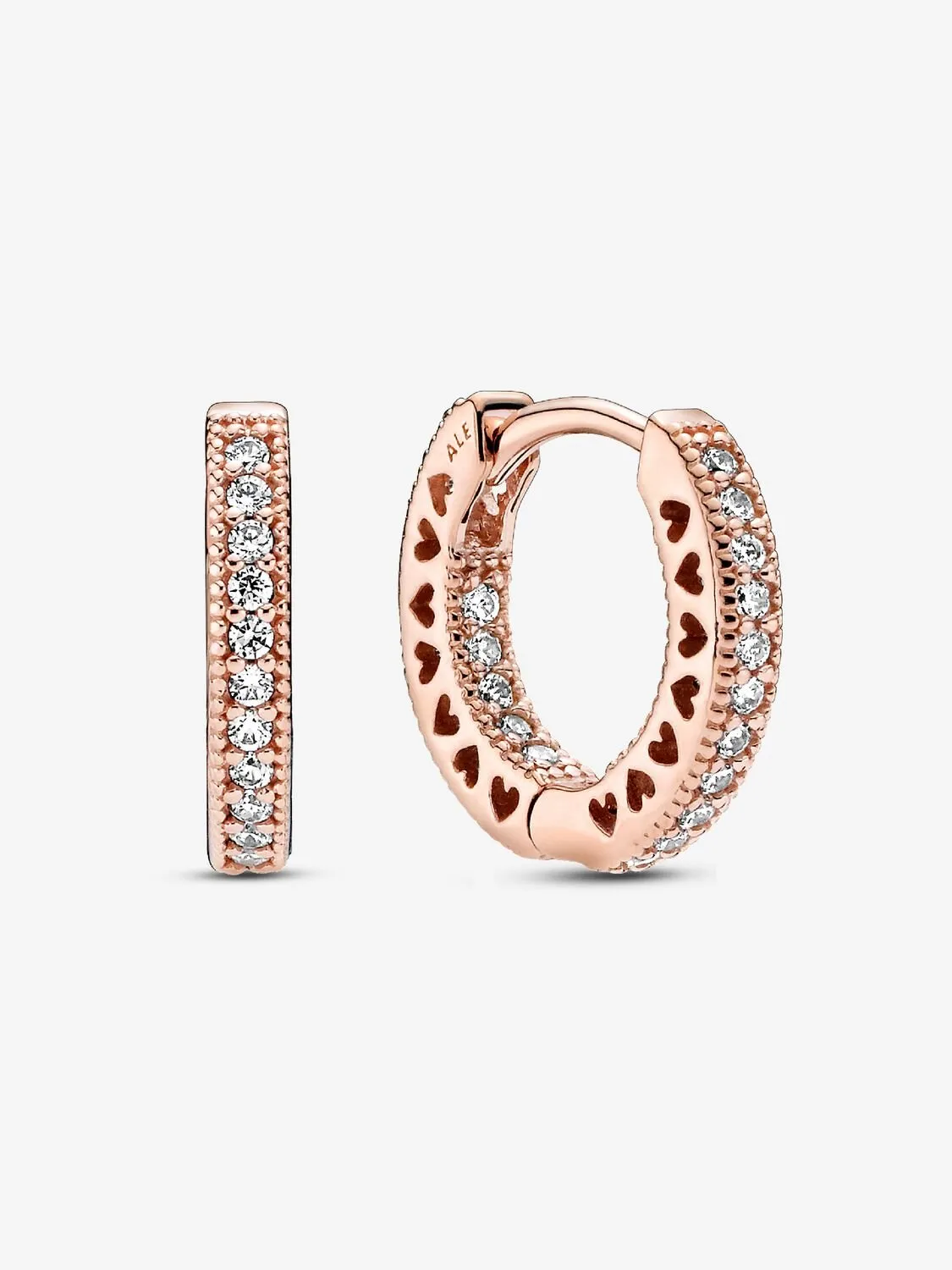 Pandora Pav?? Heart Hoop Earrings