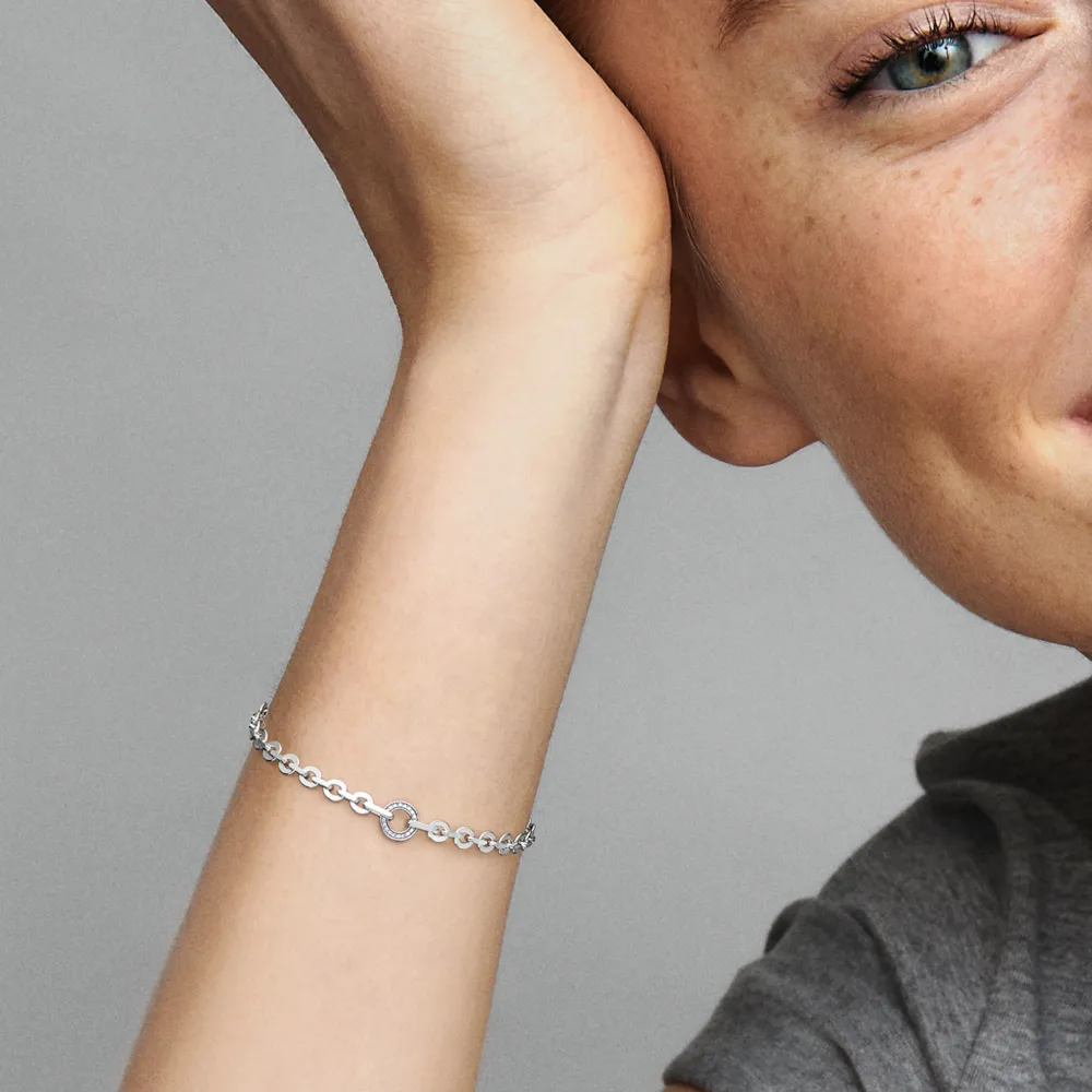 Pandora Signature Pav?? Bold Chain Bracelet