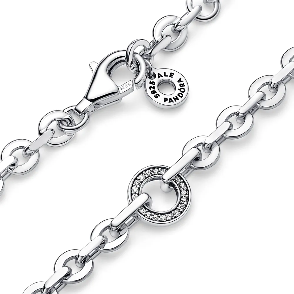 Pandora Signature Pav?? Bold Chain Bracelet