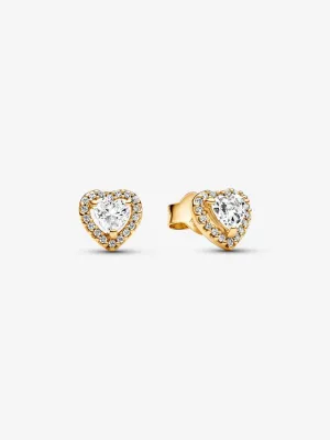 Pandora Sparkling Elevated Heart Stud Earrings