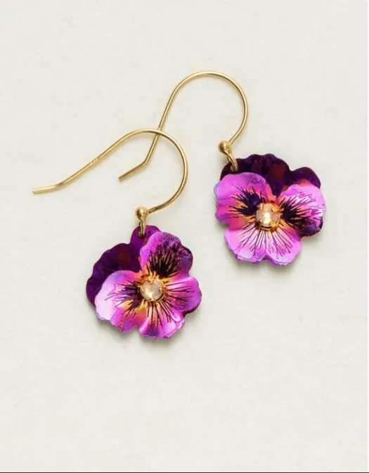 Pansy Drop Earrings