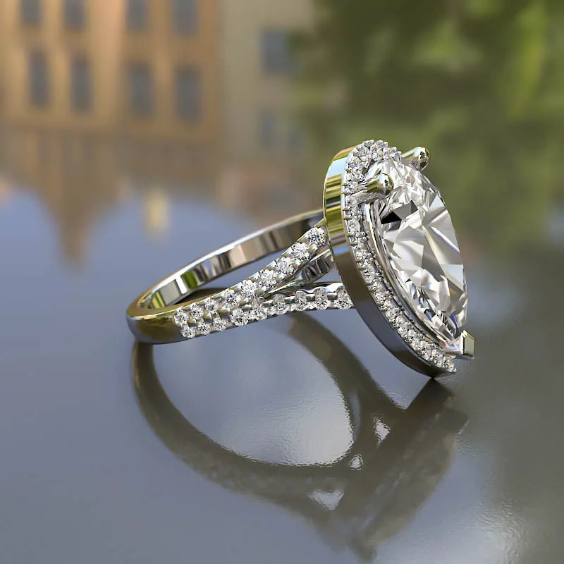 Pear Diamond Engagement Ring  4.86ct - 02US46