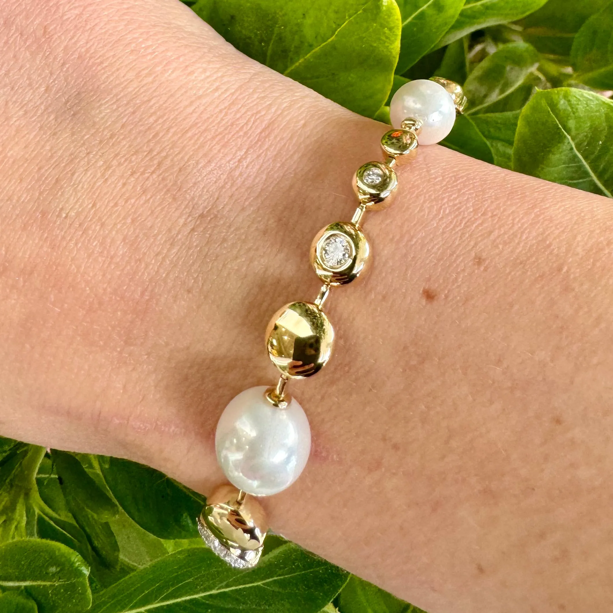 Pearl and Diamond Bracelet