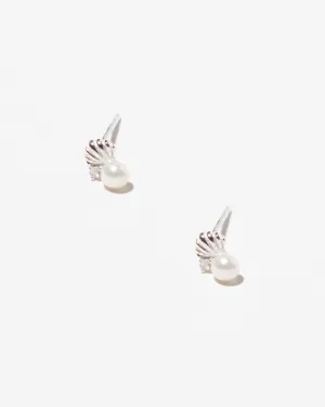 Pearl Shell Stud Earrings