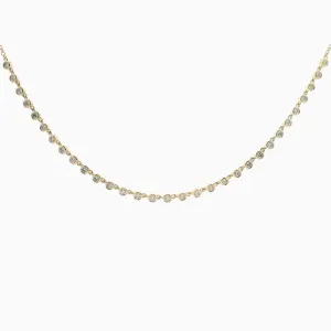 Petite Bezel Diamond Chain Necklace
