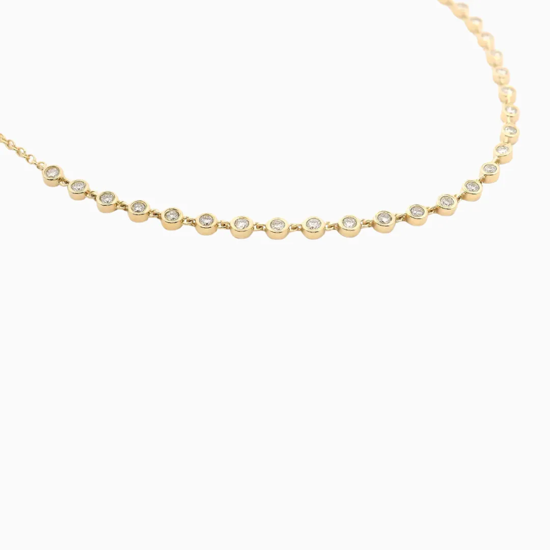 Petite Bezel Diamond Chain Necklace