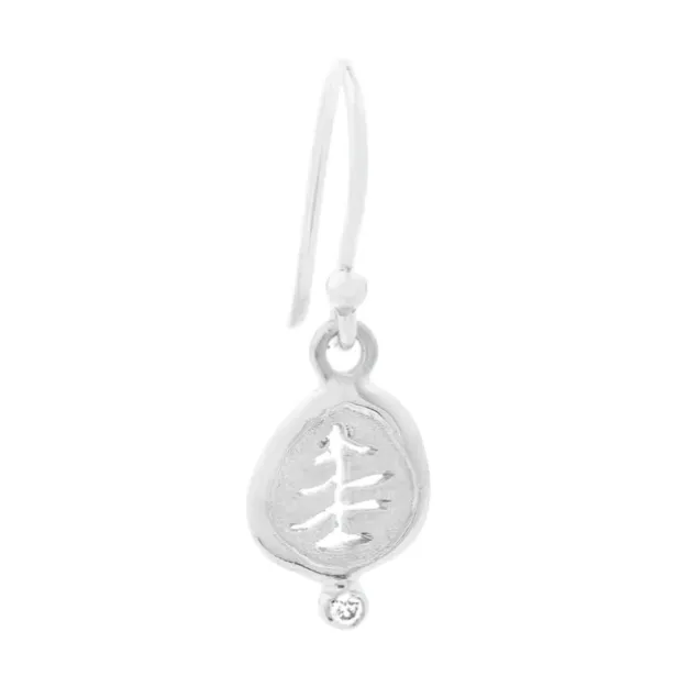 Petite Tree Charm Hook Earrings