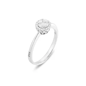 Ponte Vecchio Benvenuto 18ct White Gold 0.24ct Round Cluster Diamond Ring